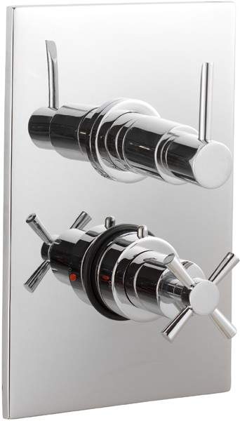 Ultra Pixie 3/4" Twin Concealed Shower Valve With Diverter.