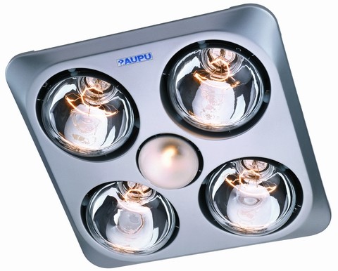 Bathroom Light, Quad Heaters And Extractor Fan In One Unit. technical image