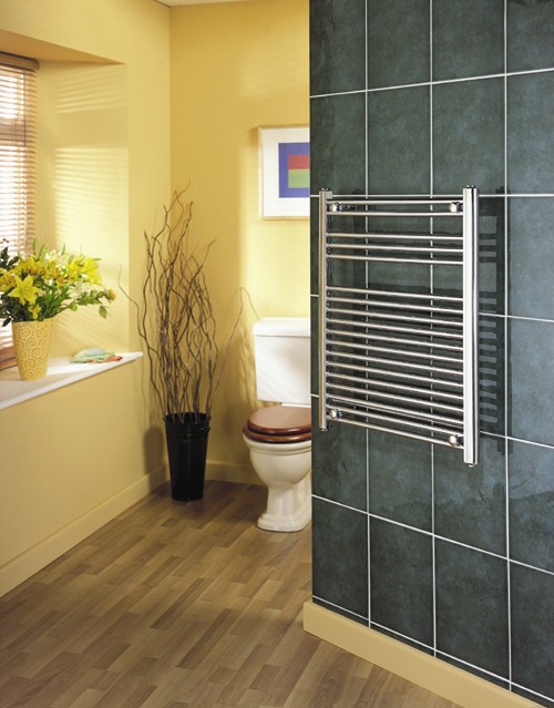 Chrome Multi-Rail Towel Radiator.  600x1500mm.  1903 BTU. technical image
