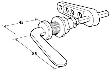 Contract Toilet Cistern Lever (Gold). technical image