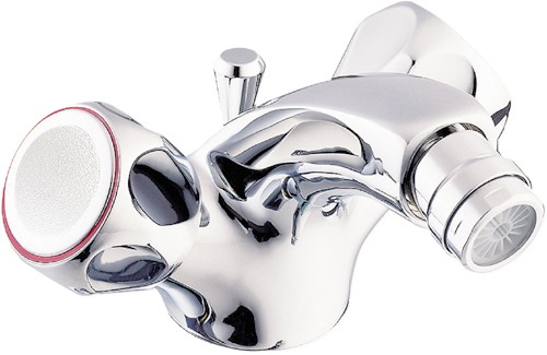 Mono Bidet Mixer Tap With Pop Up Waste (Chrome). technical image