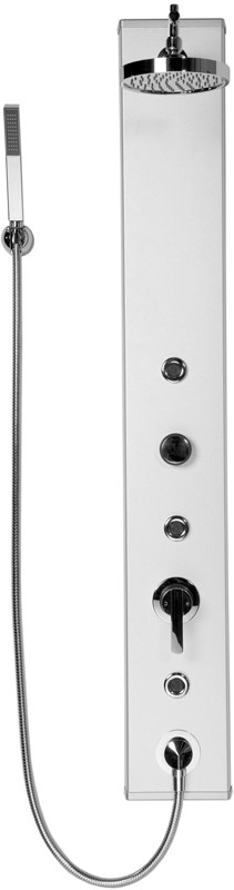 Manual 3 Jet Aluminium Shower Panel. technical image