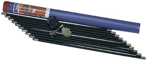 13 Piece polypropylene drain rod set in case.   9M long. technical image