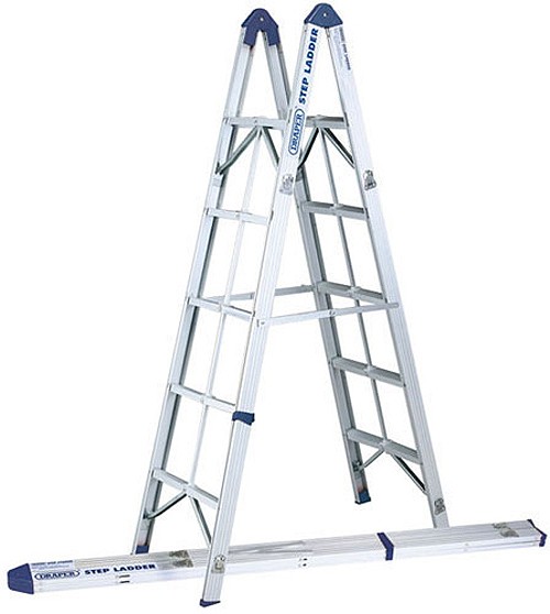 5 Rung Folding Step Ladder. 1470mm High. technical image