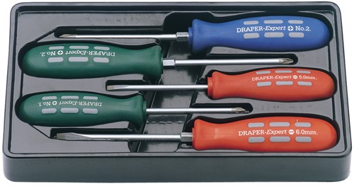 5 Piece Expert Quality Screwdriver Set With Tray. technical image
