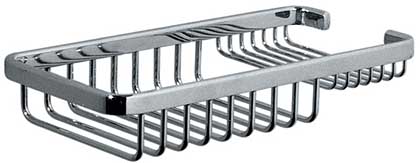 Large Soap & Sponge Basket 265x125mm (Chrome) technical image