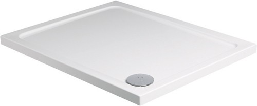 Slimline Gloss Rectangular Shower Tray. 1000x800x40mm. technical image