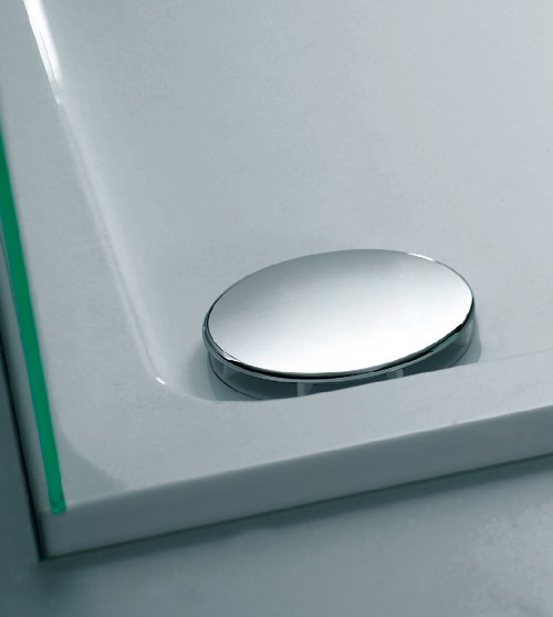 Slimline Gloss Rectangular Shower Tray. 1000x800x40mm. technical image