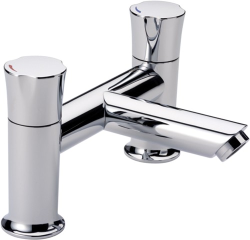 Deck Mounted Bath Filler Tap (Chrome). technical image