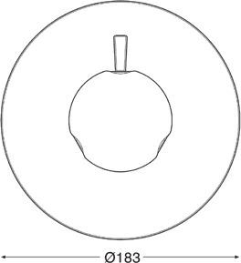 Concealed Thermostatic Shower Valve (Chrome). technical image