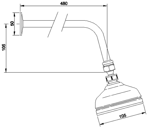 Twin thermostatic shower valve with BIR kit (Chrome) technical image