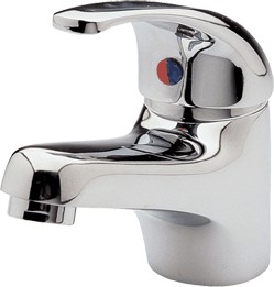 White bathroom furniture suite with tap and waste.  Right Handed. technical image