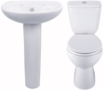 4 Piece Bathroom Suite + Seat technical image