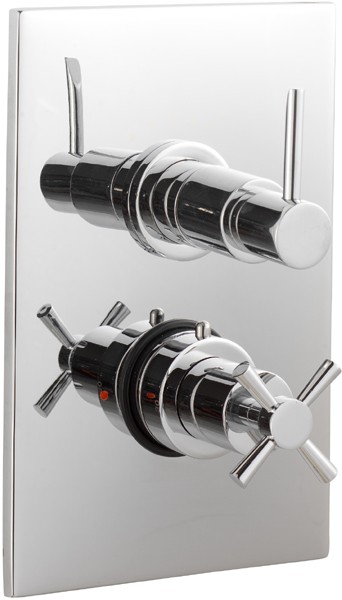3/4" Twin Concealed Shower Valve With Diverter. technical image