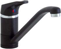 Astracast Single Lever Finesse monoblock kitchen tap.  Volcano black colour.