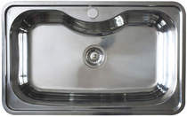 Astracast Sink Olympus 1.0 bowl polished stainless steel kitchen sink.