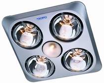 BathroomHalo Bathroom Light, Quad Heaters And Extractor Fan In One Unit.