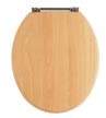 Woodlands Toilet Seat with brass bar hinge (Beech)