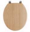 Woodlands Toilet Seat with chrome hinges (Maple)