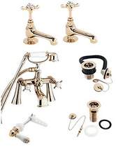 Deva Coronation Bath Tap Pack 2 (Gold).