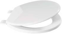 Deva Toilet Seats Toilet Seat With Plasic Hinges (White, Plastic).