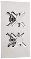 Deva TMV2 1/2" Twin Concealed Thermostatic Shower Valve (Chrome).