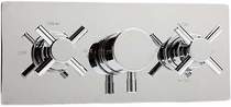 Deva DTV3 Thermostatic TMV2 1/2" Triple Concealed Shower Valve (Chrome).