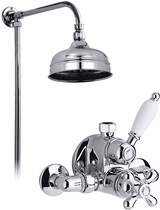 Vado Westbury Chrome thermostatic valve, rigid riser and 6" head.