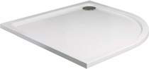 Just Trays JT40 Slimline Gloss Quadrant Shower Tray. 1000x1000x40mm.