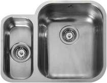 Rangemaster Atlantic Undermount 1.5 Bowl Steel Sink, Left Hand Bowl.