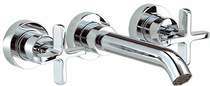 Mayfair Loli 3 Tap Hole Wall Mouted Bath Filler Tap (Chrome).
