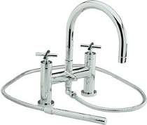 Ultra Helix X head bath shower mixer tap including kit, swivel spout