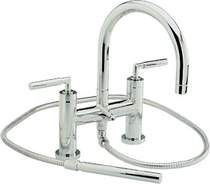 Ultra Helix Lever bath shower mixer tap including kit, swivel spout