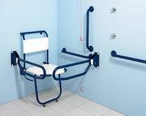 Doc M Sirrus Changing Room Pack With Blue Grab Rails.