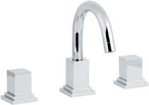 Hudson Reed Astbury 3 tap hole basin mixer with swivel spout + pop up waste