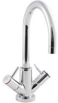 Ultra Pixie Lever mono basin mixer with swivel spout and pop up waste.