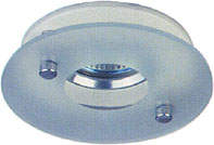 Lights Low voltage white & glass downlight with lamp and transformer.