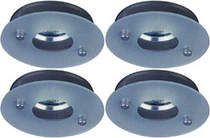 Lights 4 x Low voltage satin & glass downlight with lamps & transformers.