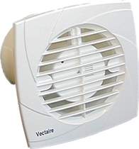 Vectaire Recessed Standard Extractor Fan. 100mm (White).