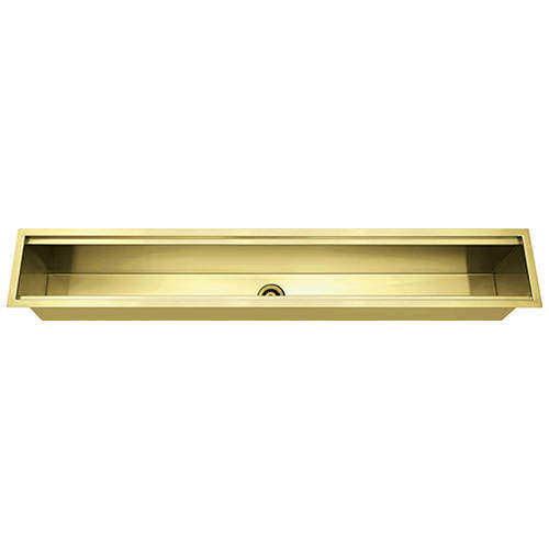 1810 Accessory Trough Channel Sink (1200x160mm, Gold Brass).