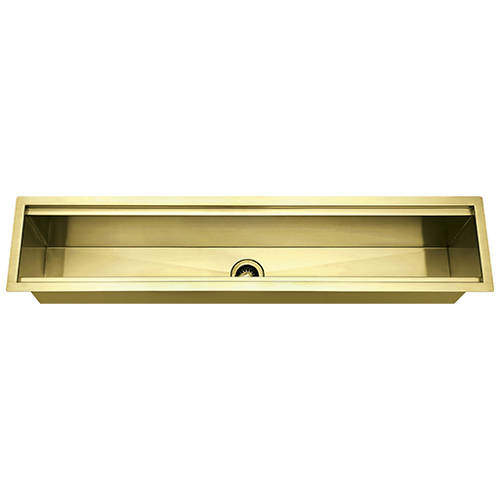1810 Accessory Trough Channel Sink (900x160mm, Gold Brass).