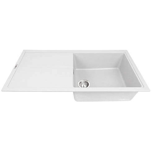 1810 Bladeuno 100i Inset 1.0 Bowl Kitchen Sink (1000x500, Polar White).