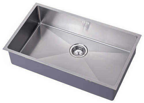 1810 Undermounted Kitchen Sink With Plumbing Kit (Satin, 700x400mm).