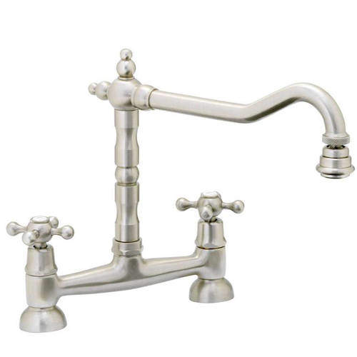 Abode Melford Bridge Kitchen Tap (Brushed Nickel).