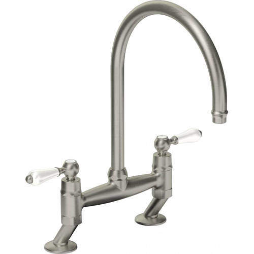 Abode Ludlow Bridge Kitchen Tap (Brushed Nickel).