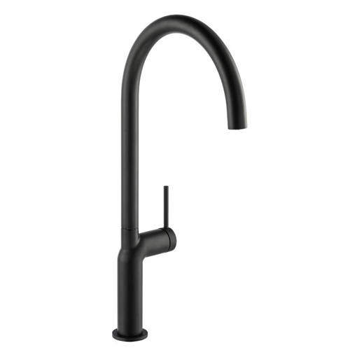 Abode Tubist Single Lever Kitchen Tap (Matt Black).