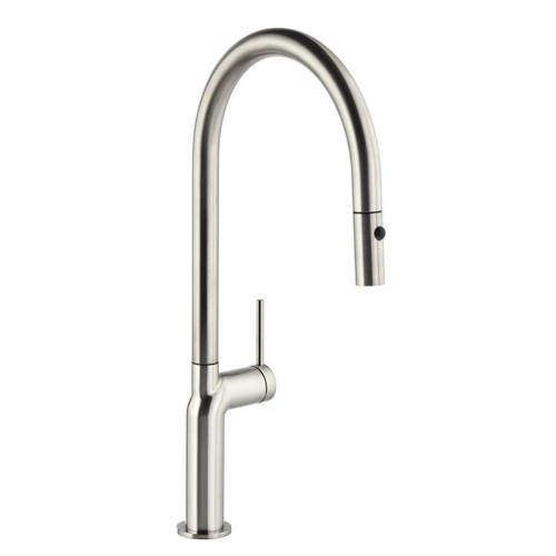 Abode Tubist Pull Out Kitchen Tap (Brushed Nickel).