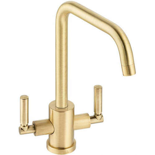 Abode Globe Quad Monobloc Kitchen Tap (Brushed Brass).