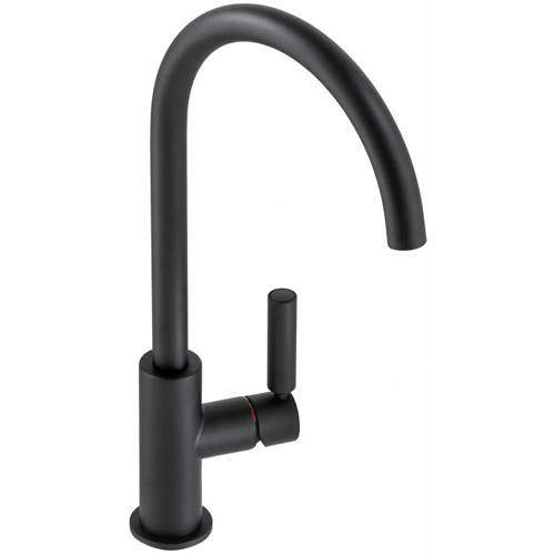 Abode Globe Single Lever Kitchen Tap (Matt Black).