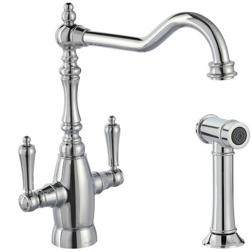 Abode Mayenne Monobloc Kitchen Tap With Handspray (Chrome).